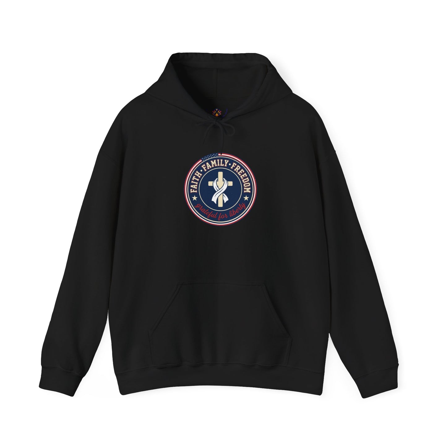 Faith Family Freedom Hoodie | Faith-based Patriotic, Vintage Americana July 4th
