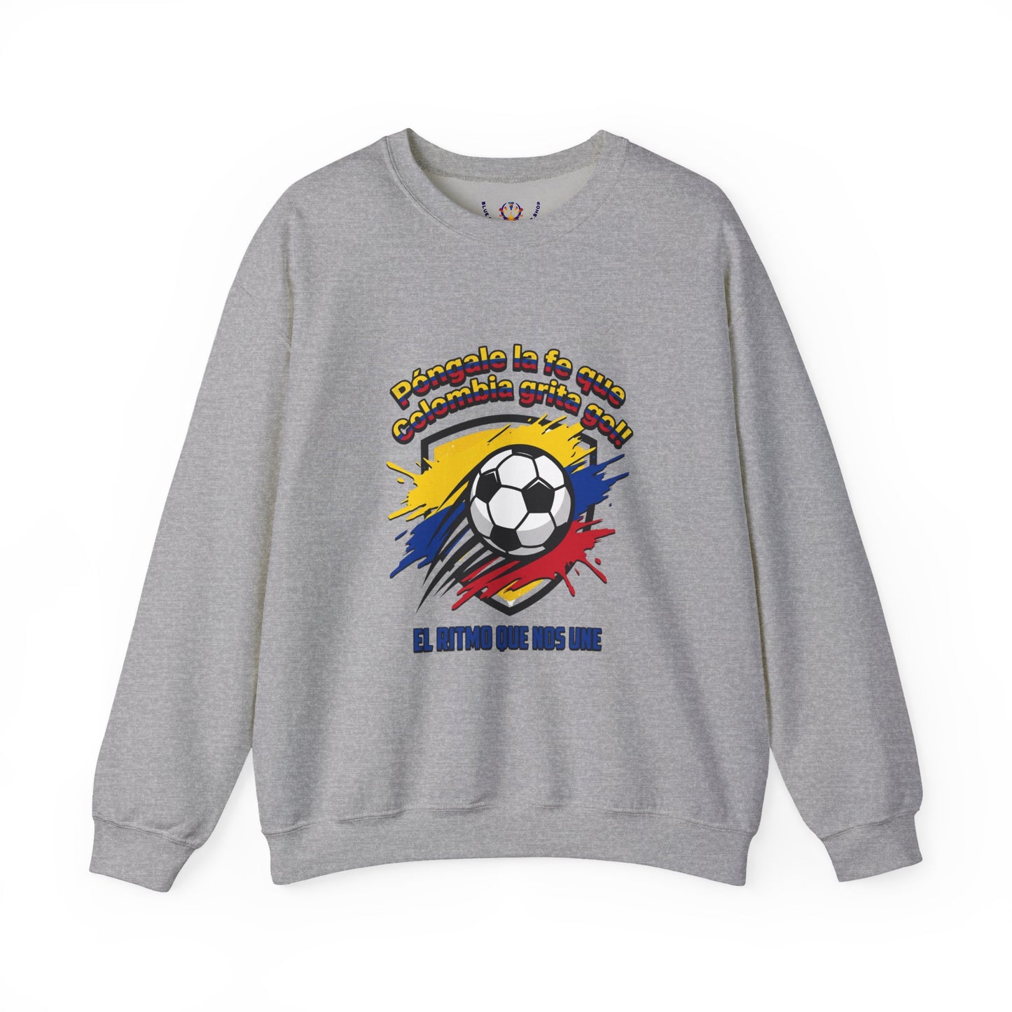 Colombia Pride Soccer Crewneck Sweatshirt | Retro National Colors, Championship Season