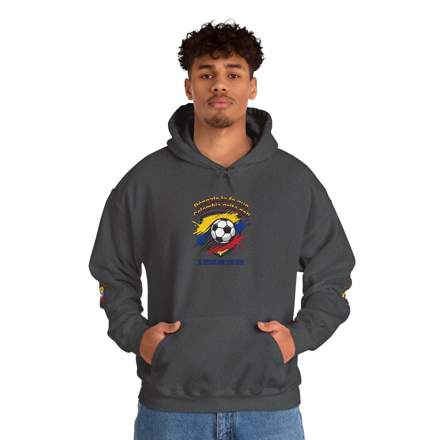 Colombia Pride Soccer Crest Hoodie | retro soccer, national colors