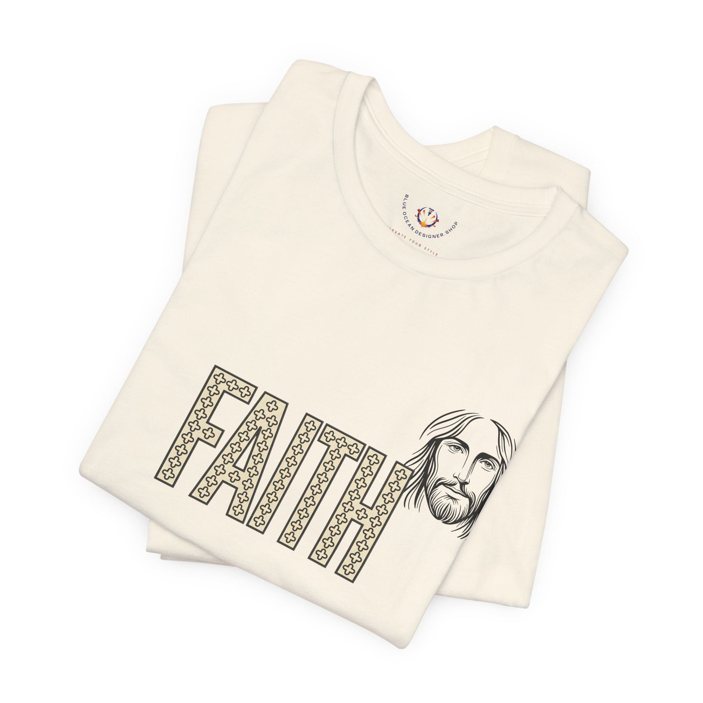 Faith Graphic Tee — Jesus Face Christian T-Shirt