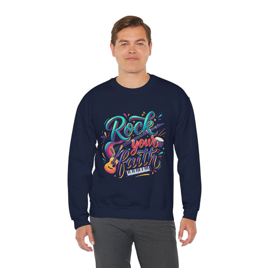 Rock Your Faith Sweatshirt — Christian Music Graphic Crewneck