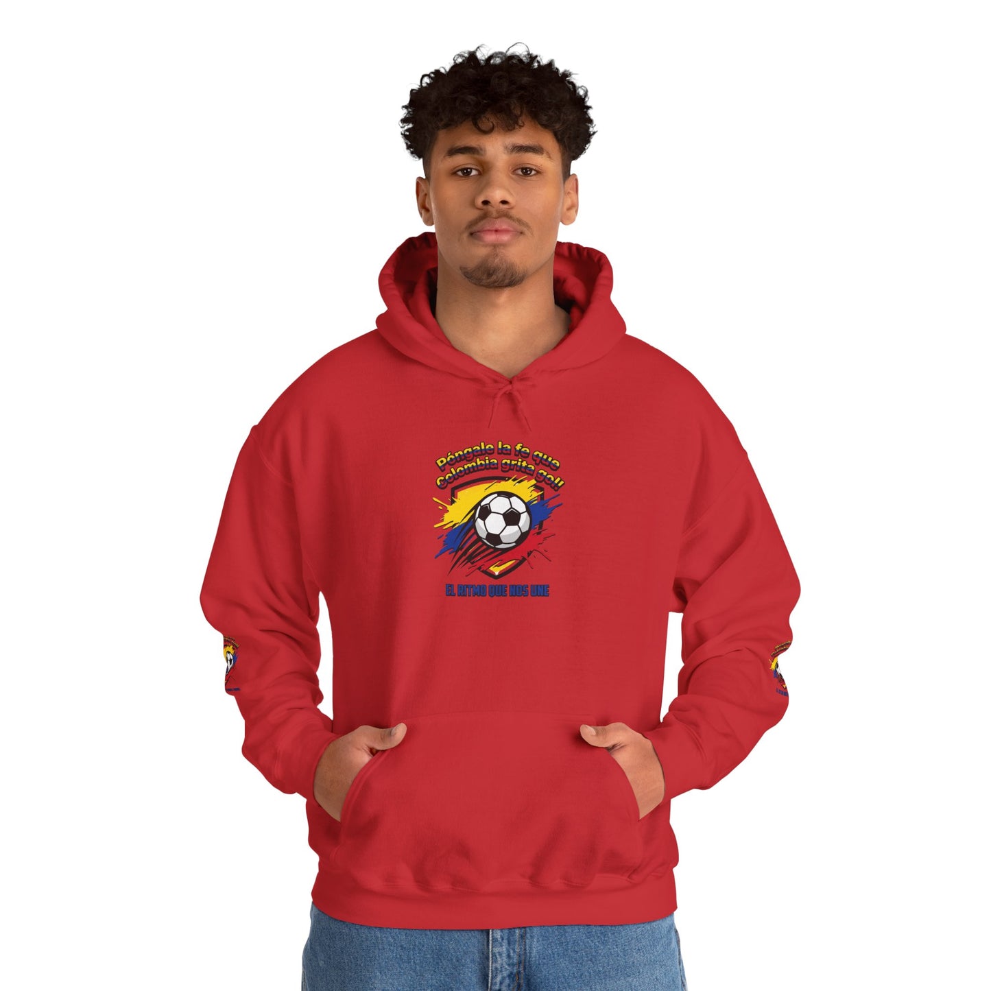Colombia Pride Soccer Crest Hoodie | retro soccer, national colors