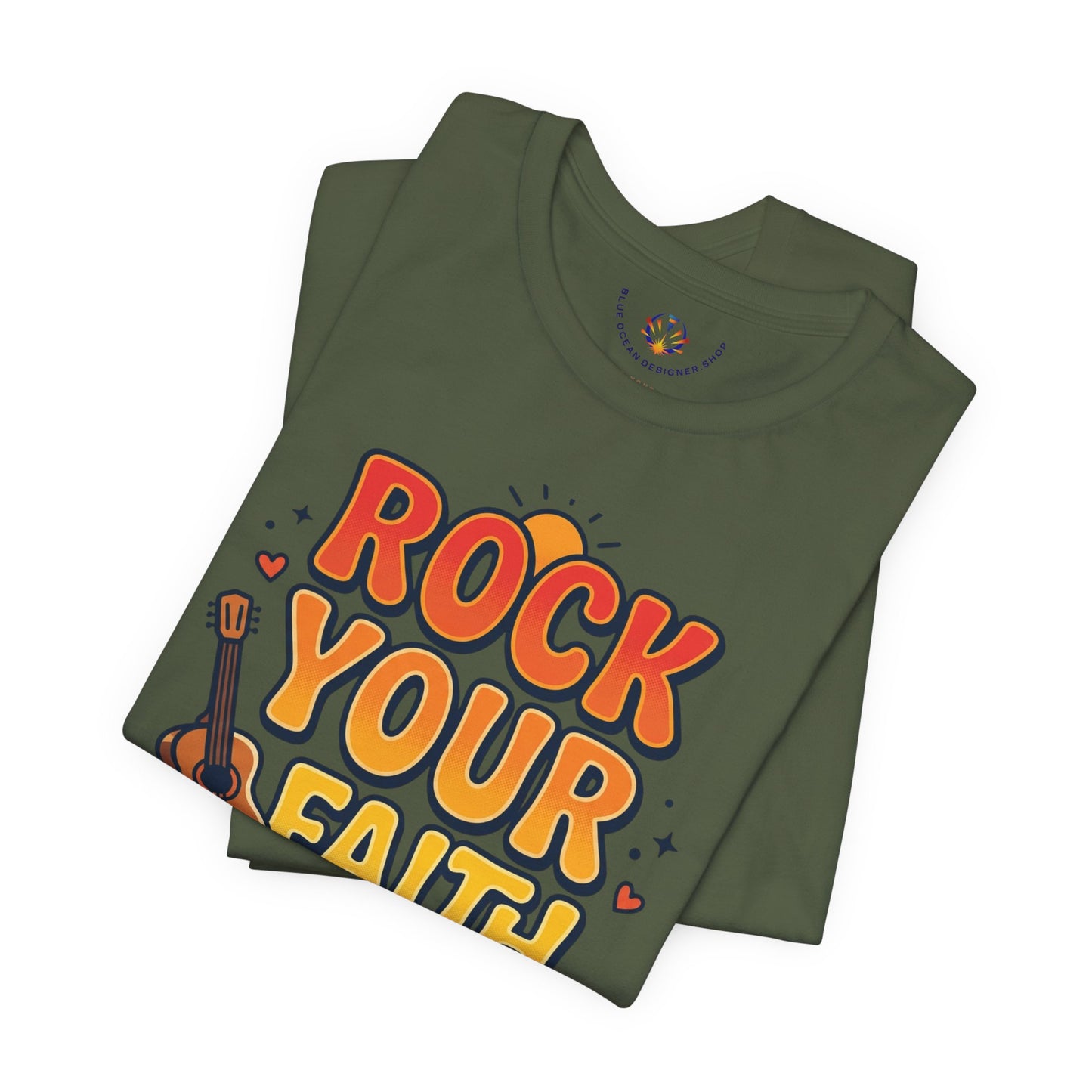 Rock Your Faith Tee | Christian encouragement, retro groovy pastel