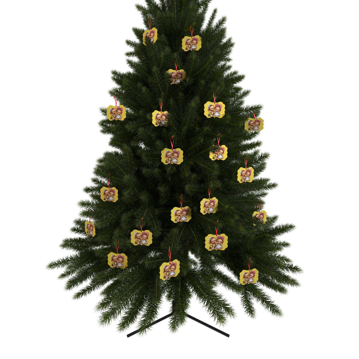 Gingerbread Kids Aluminum Ornament – Retro Christmas Tree Decoration (1/5/10/20 pcs)
