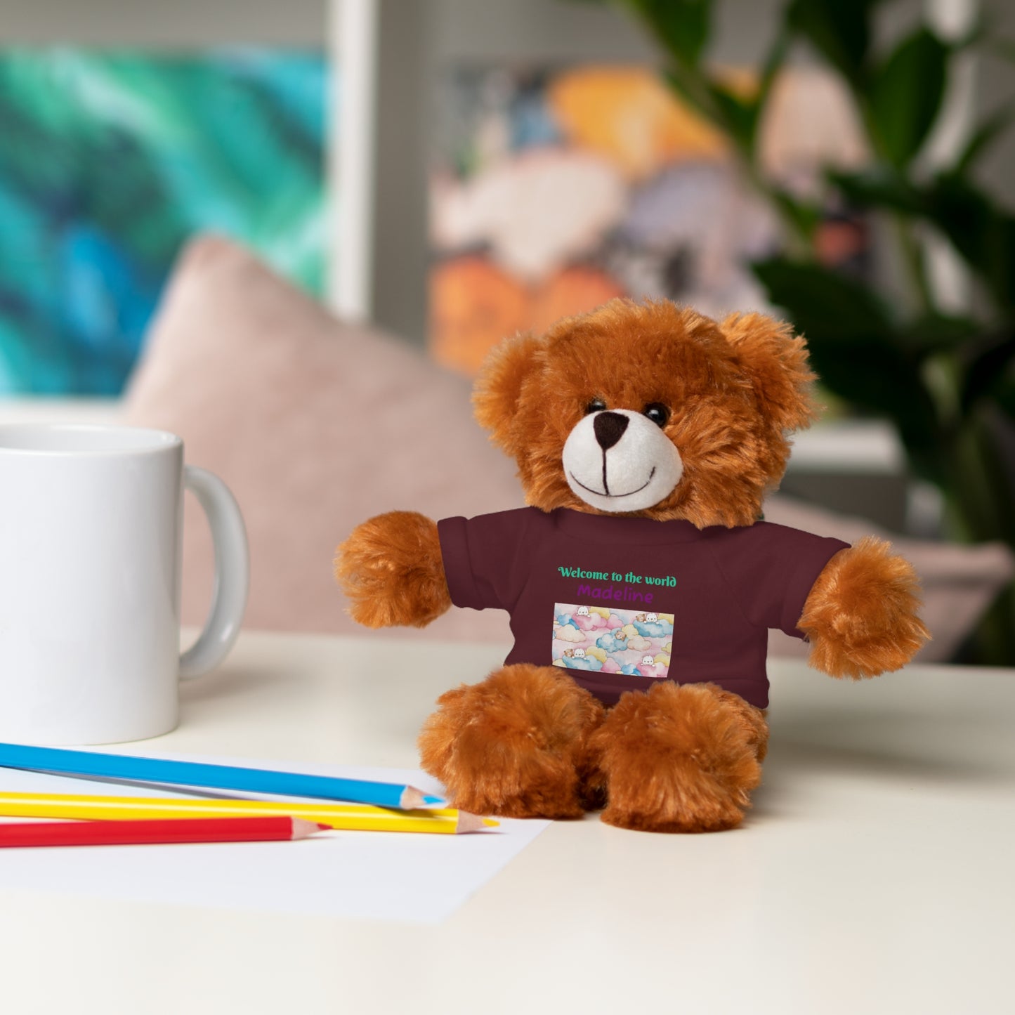 Welcome to the World Newborn Baby Teddy with 'Welcome to the world' Tee