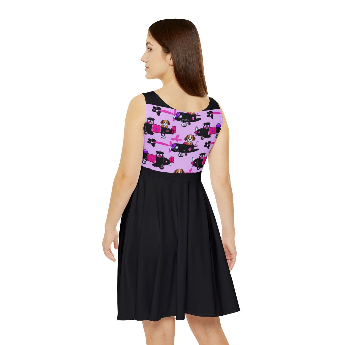 Cute Pet-Themed Women's Skater Dress - Perfect for Dog Lovers