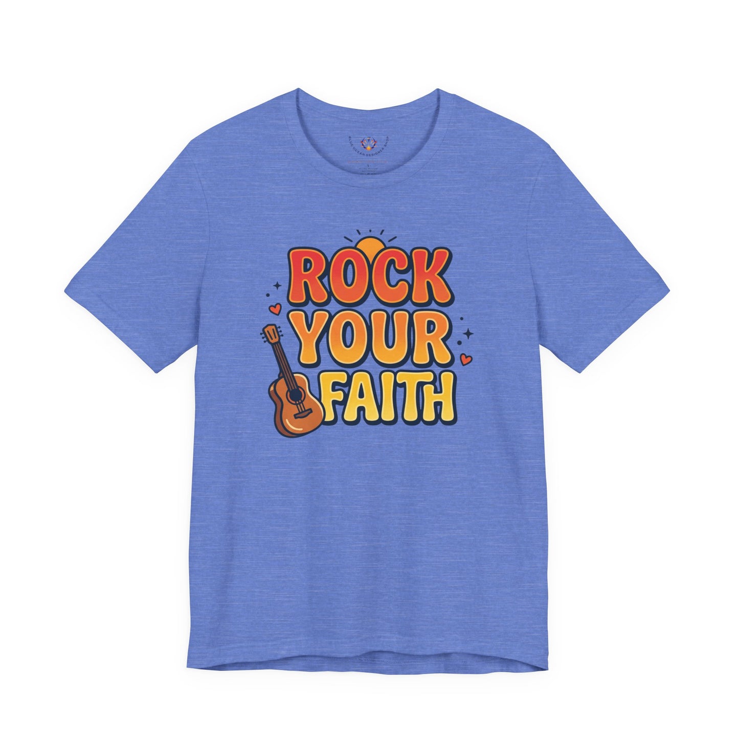 Rock Your Faith Tee | Christian encouragement, retro groovy pastel
