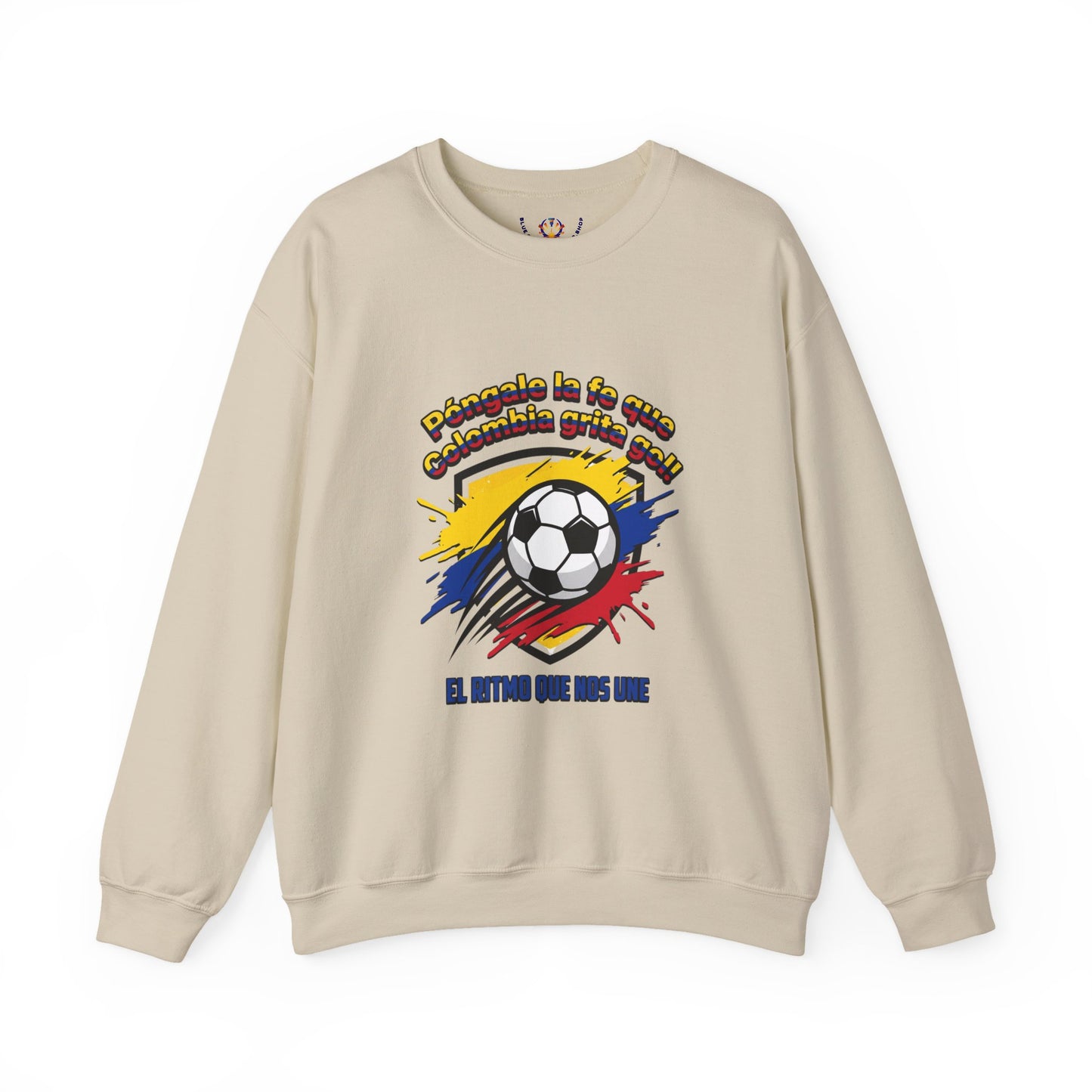 Colombia Pride Soccer Crewneck Sweatshirt | Retro National Colors, Championship Season