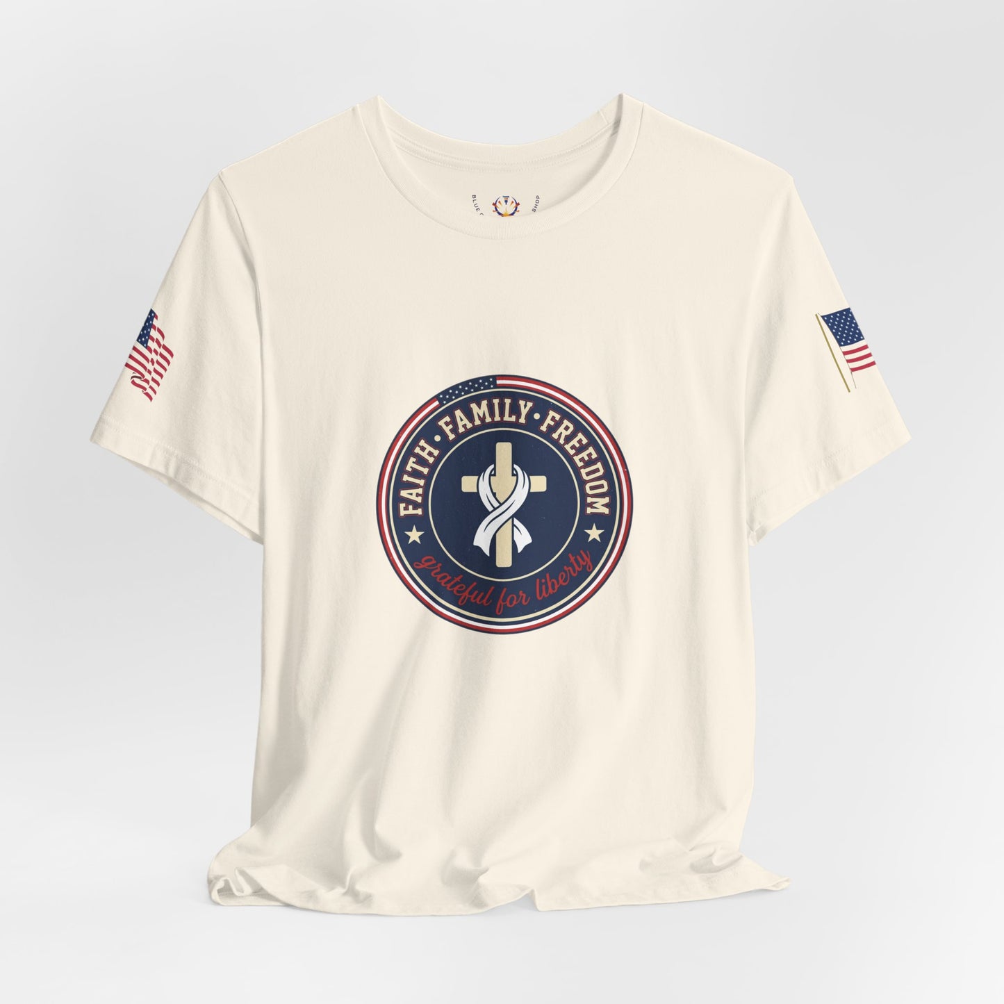 Faith Family Freedom Tee | Patriotic, Faith-Based July 4th Vintage Americana