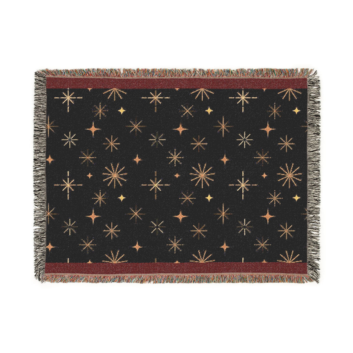 Galaxy Night Woven Blanket — Starfield Throw for Cozy Home & Gifts