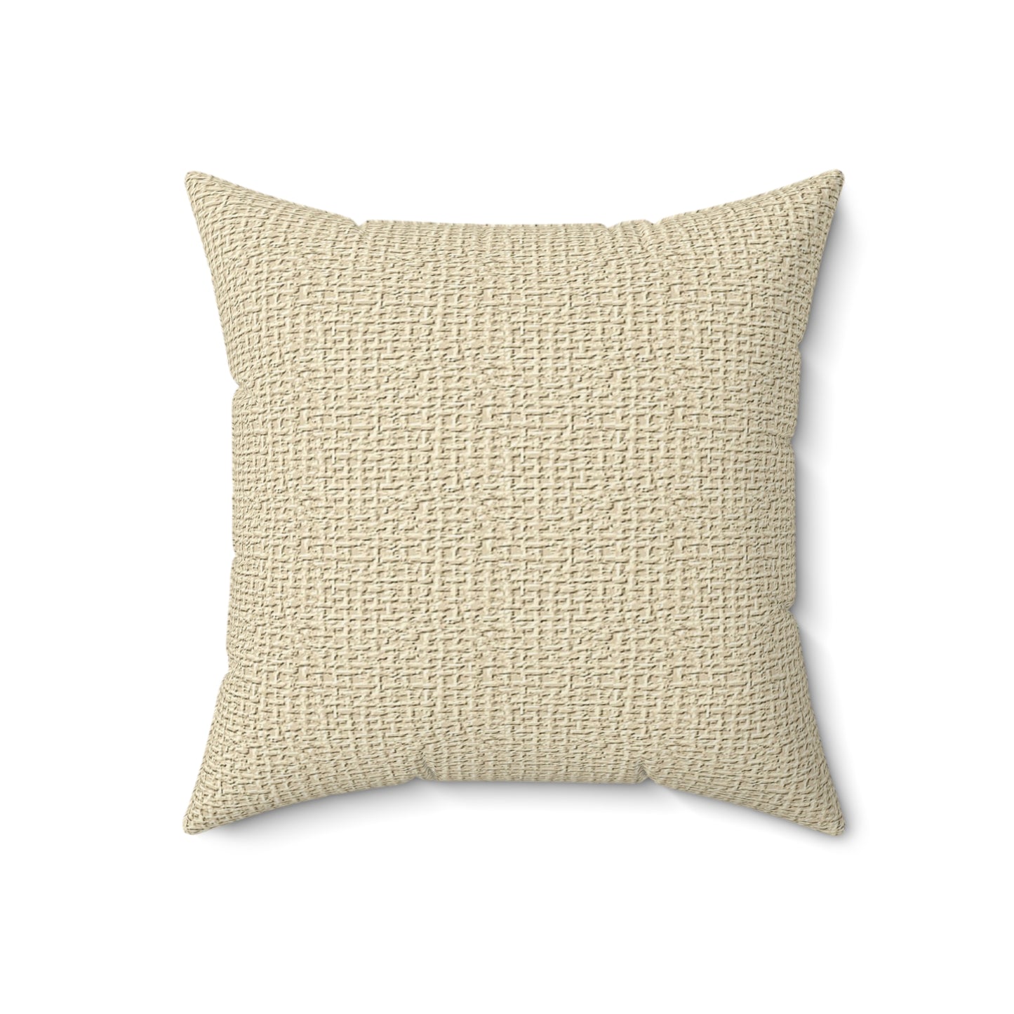 Textured Neutral Throw Pillow — Cozy Beige Decorative Accent
