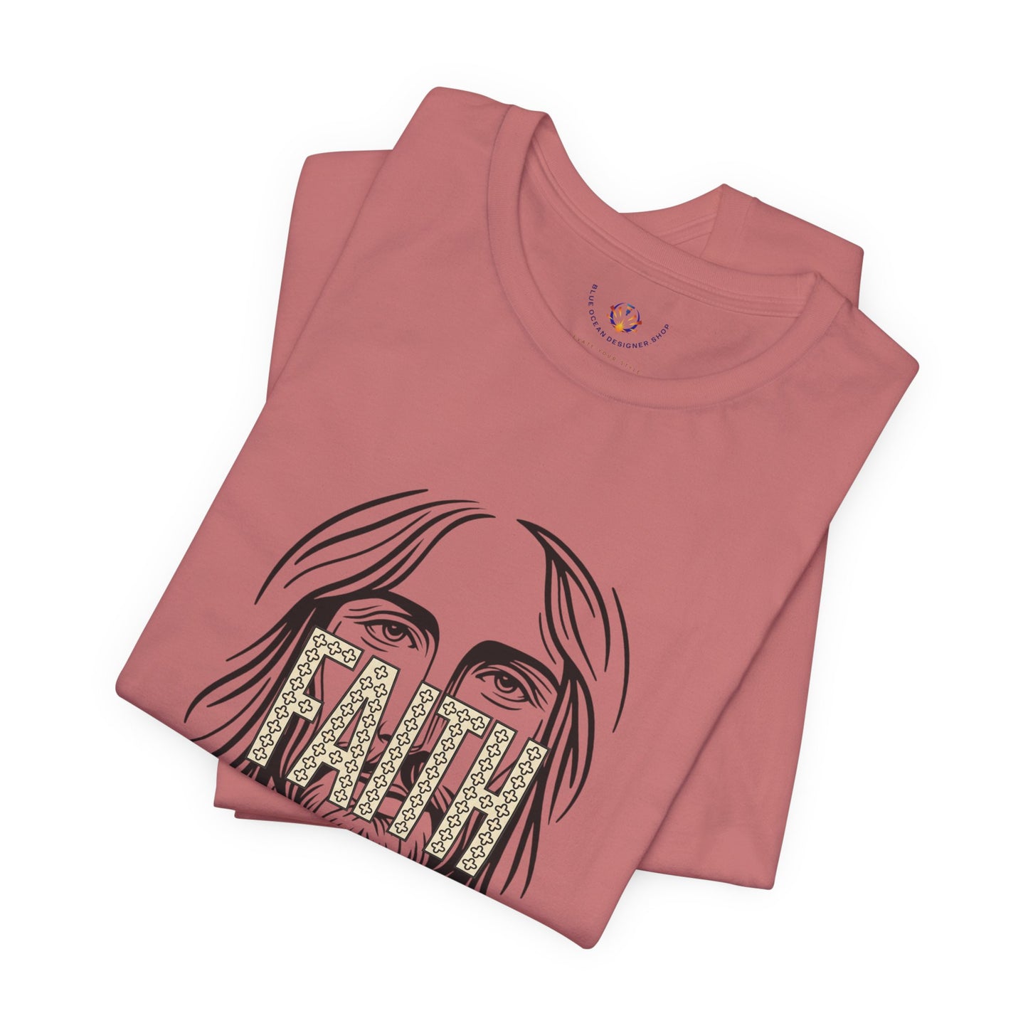 Faith Graphic Tee — Jesus Face Christian T-Shirt