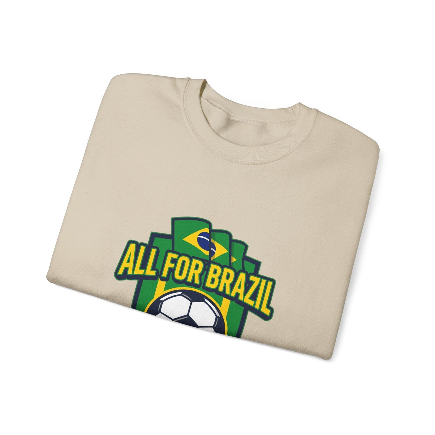 All For Brazil Crewneck Sweatshirt | Country Pride, Retro Soccer