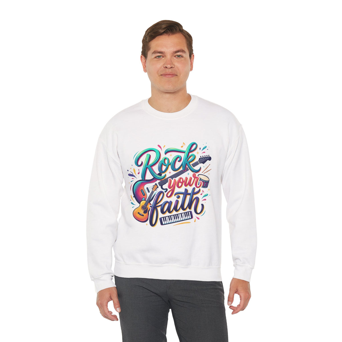 Rock Your Faith Sweatshirt — Christian Music Graphic Crewneck