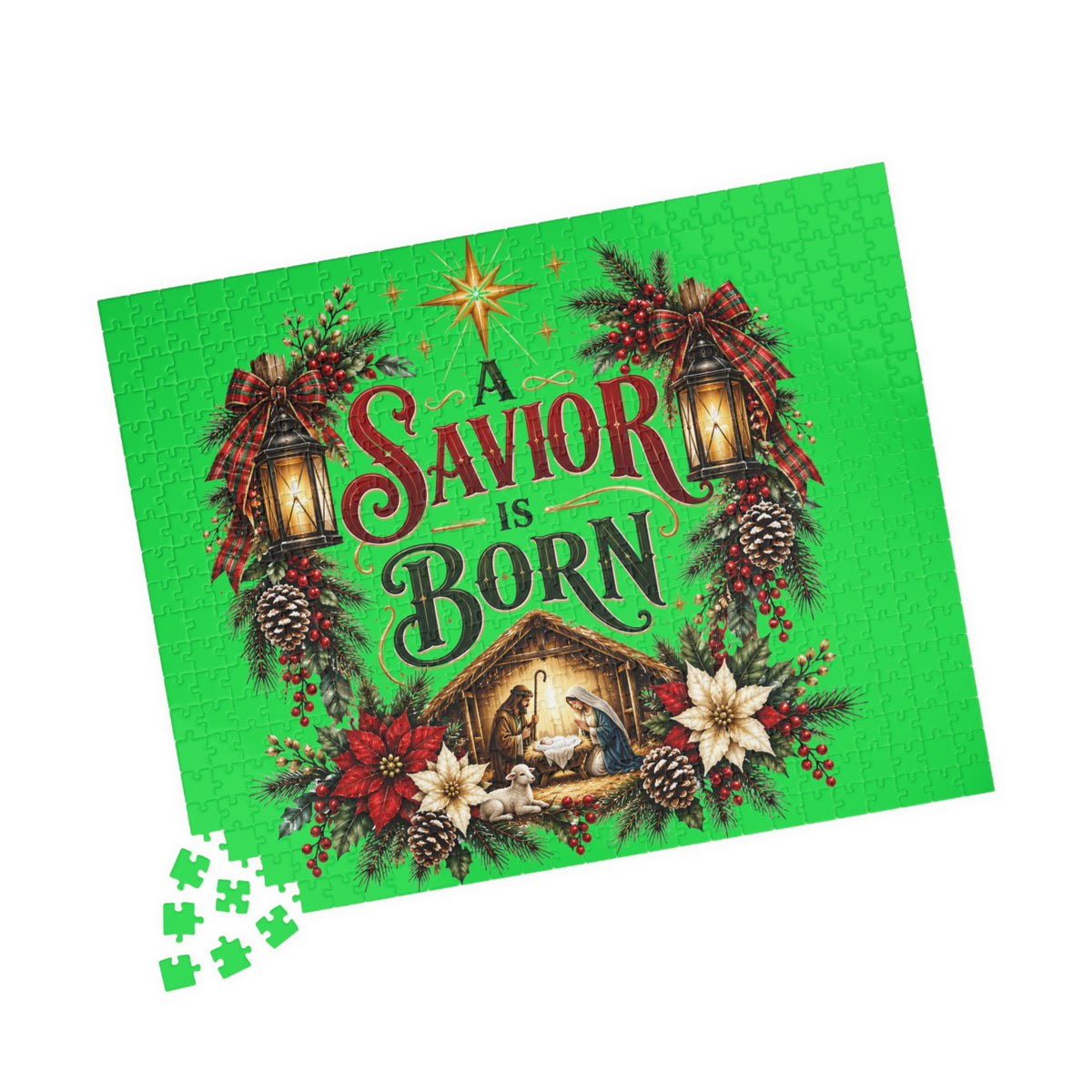 A Savior Is Born Christmas Nativity Puzzle