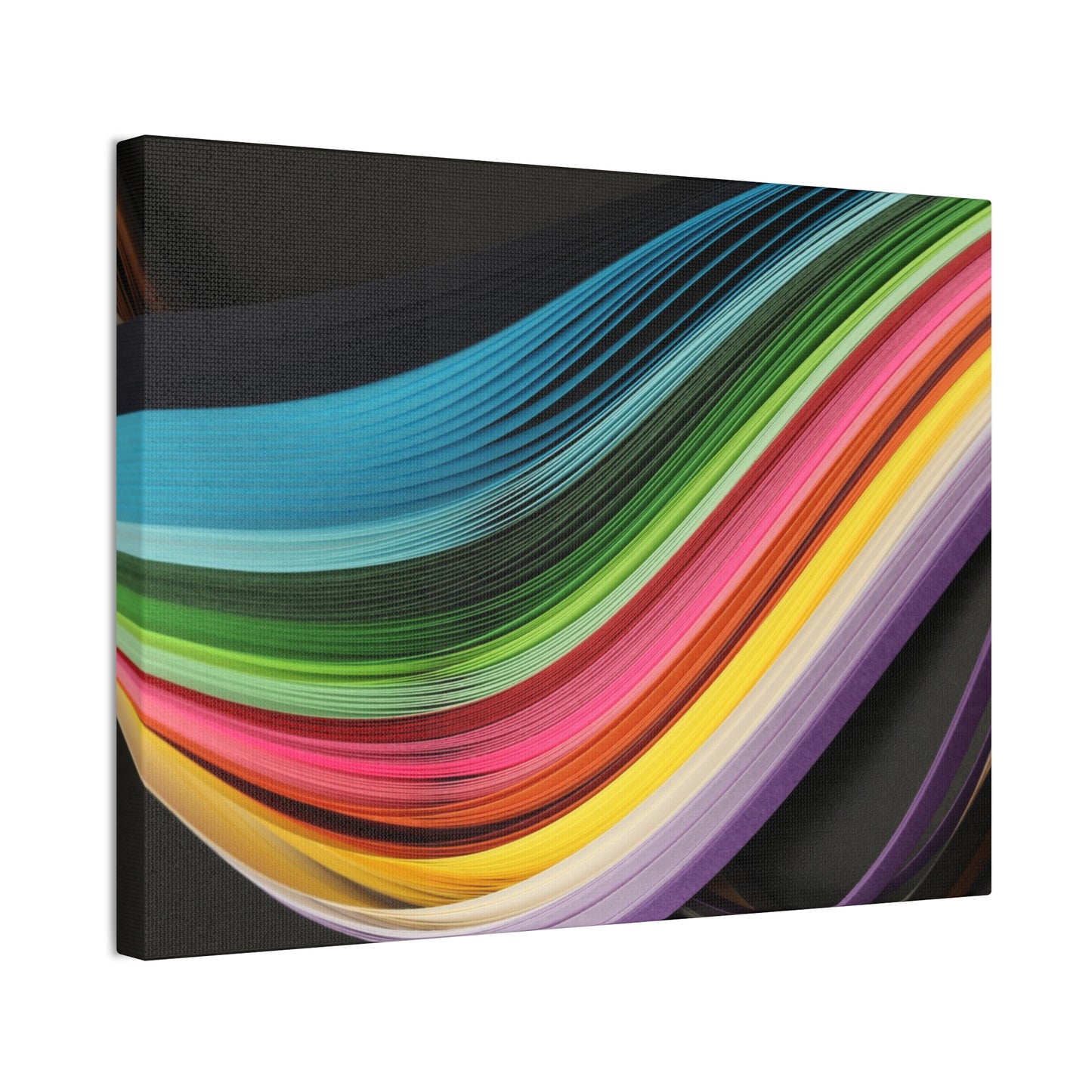 Abstract Rainbow Wave Canvas Print — Stretched 0.75" Wall Art