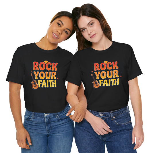 Rock Your Faith Tee | Christian encouragement, retro groovy pastel