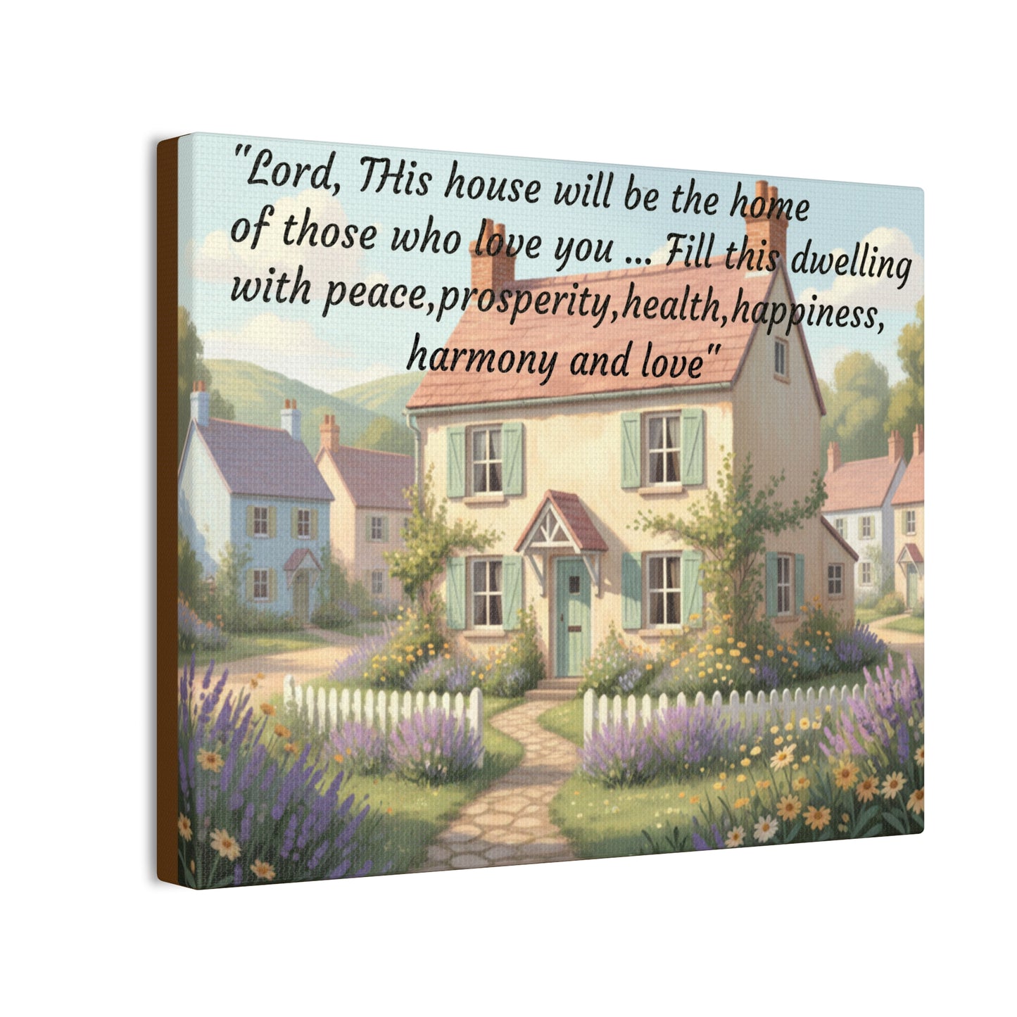 Canvas Print - "Lord, This House Will Be the Home" Cottage Blessing