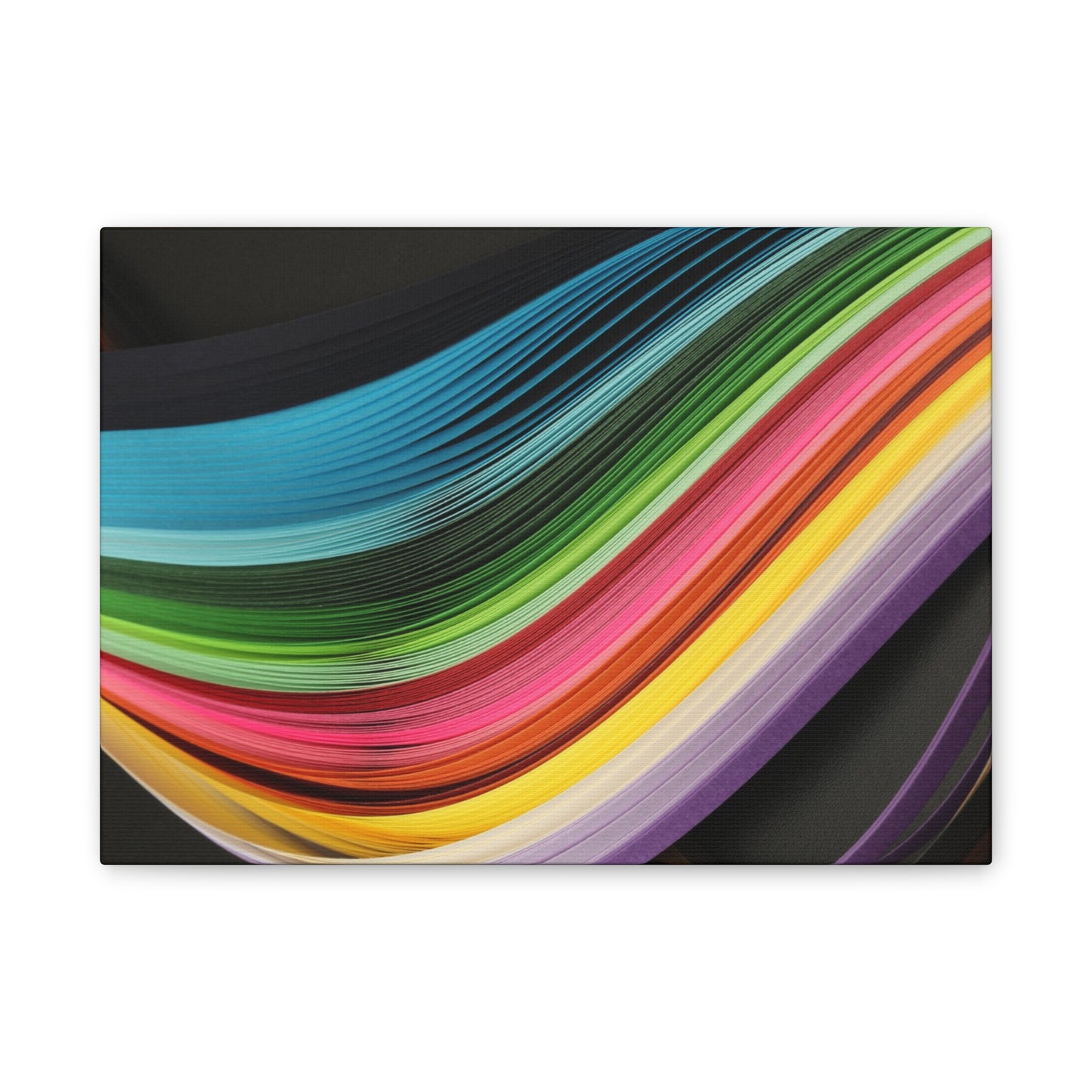 Abstract Rainbow Wave Canvas Print — Stretched 0.75" Wall Art