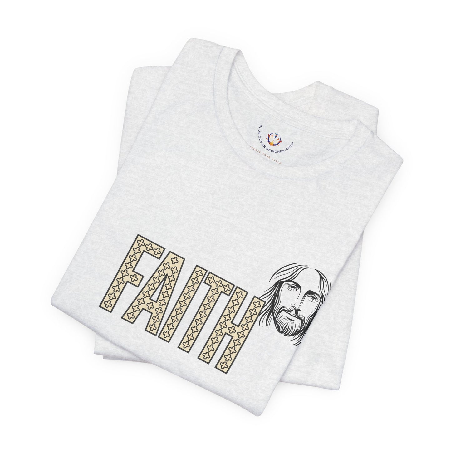 Faith Graphic Tee — Jesus Face Christian T-Shirt
