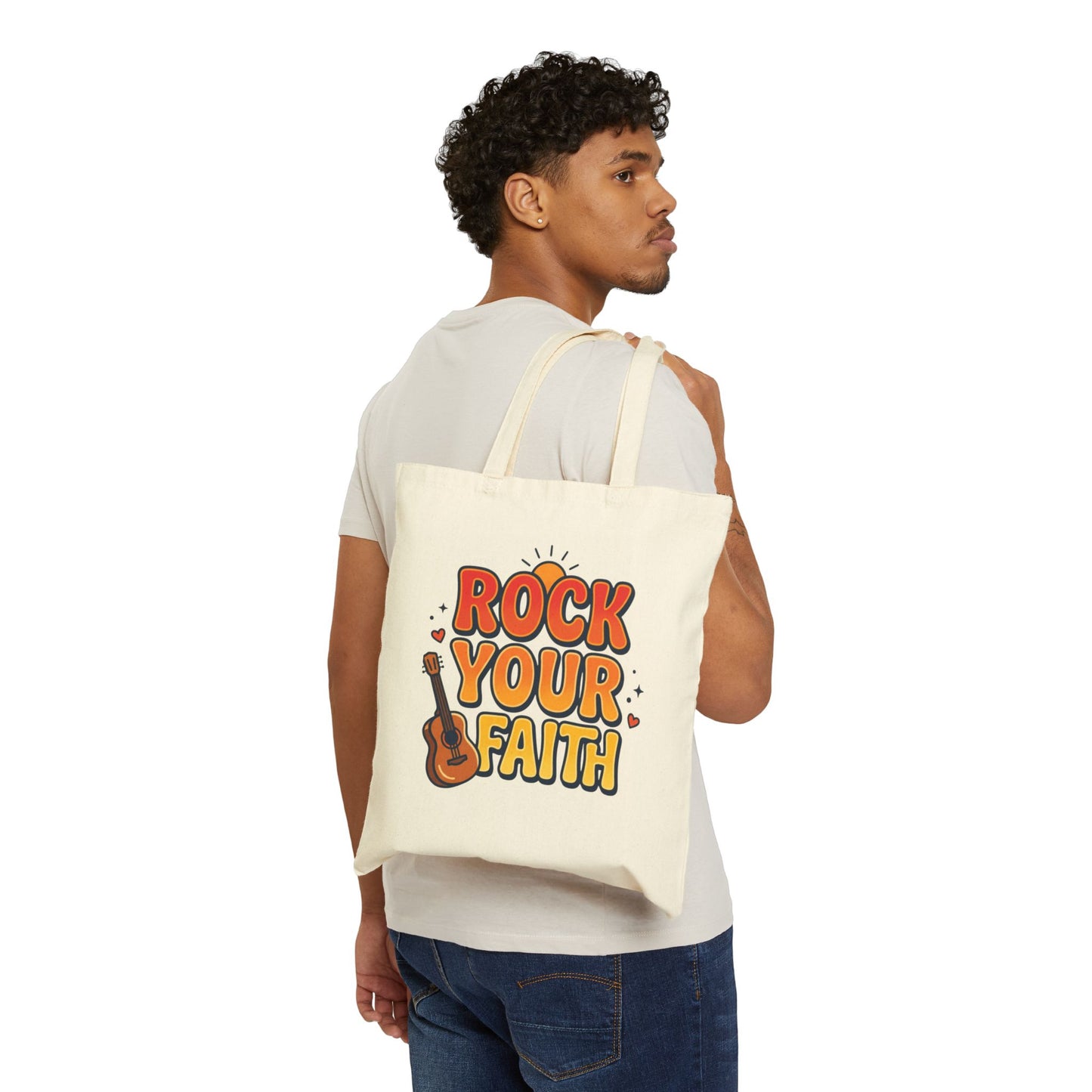 Rock Your Faith Tote | Christian encouragement, retro groovy pastel