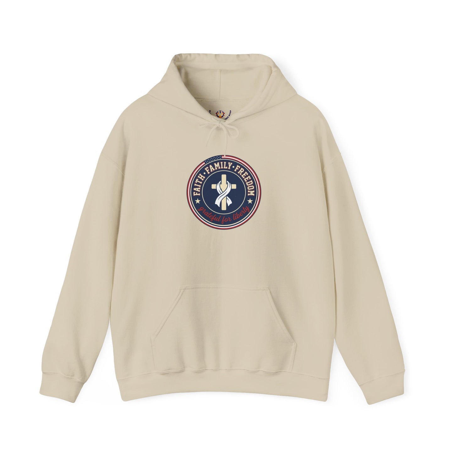 Faith Family Freedom Hoodie | Faith-based Patriotic, Vintage Americana July 4th