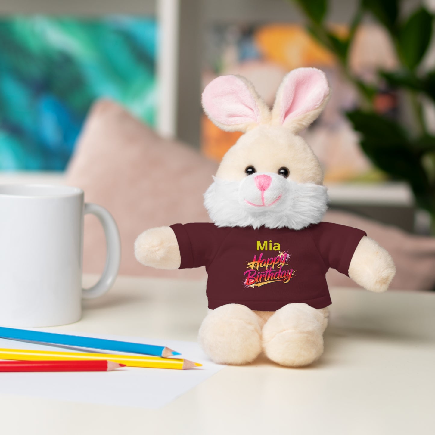 Personalized Birthday Teddy Bear with 'Happy Birthday' Tee