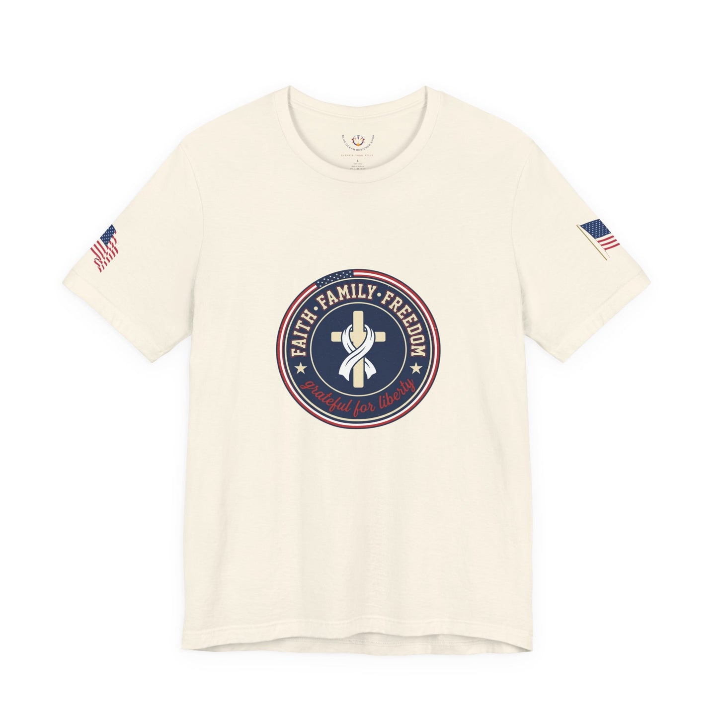 Faith Family Freedom Tee | Patriotic, Faith-Based July 4th Vintage Americana