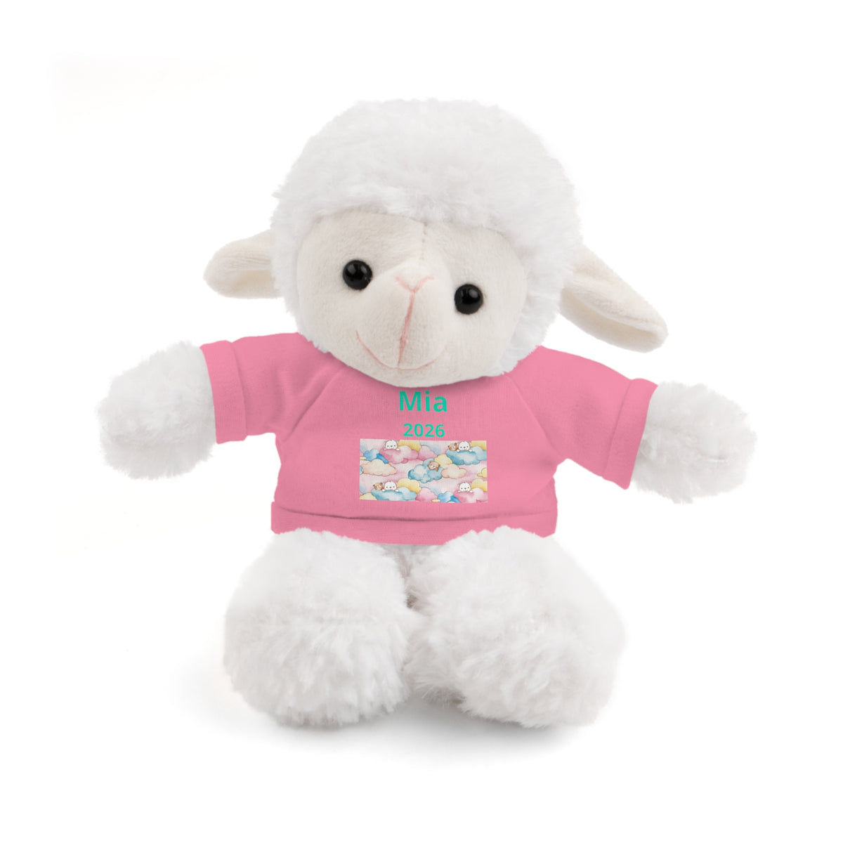 Personalized Plush Bear with Custom Tee — Cute Candy Print & Name