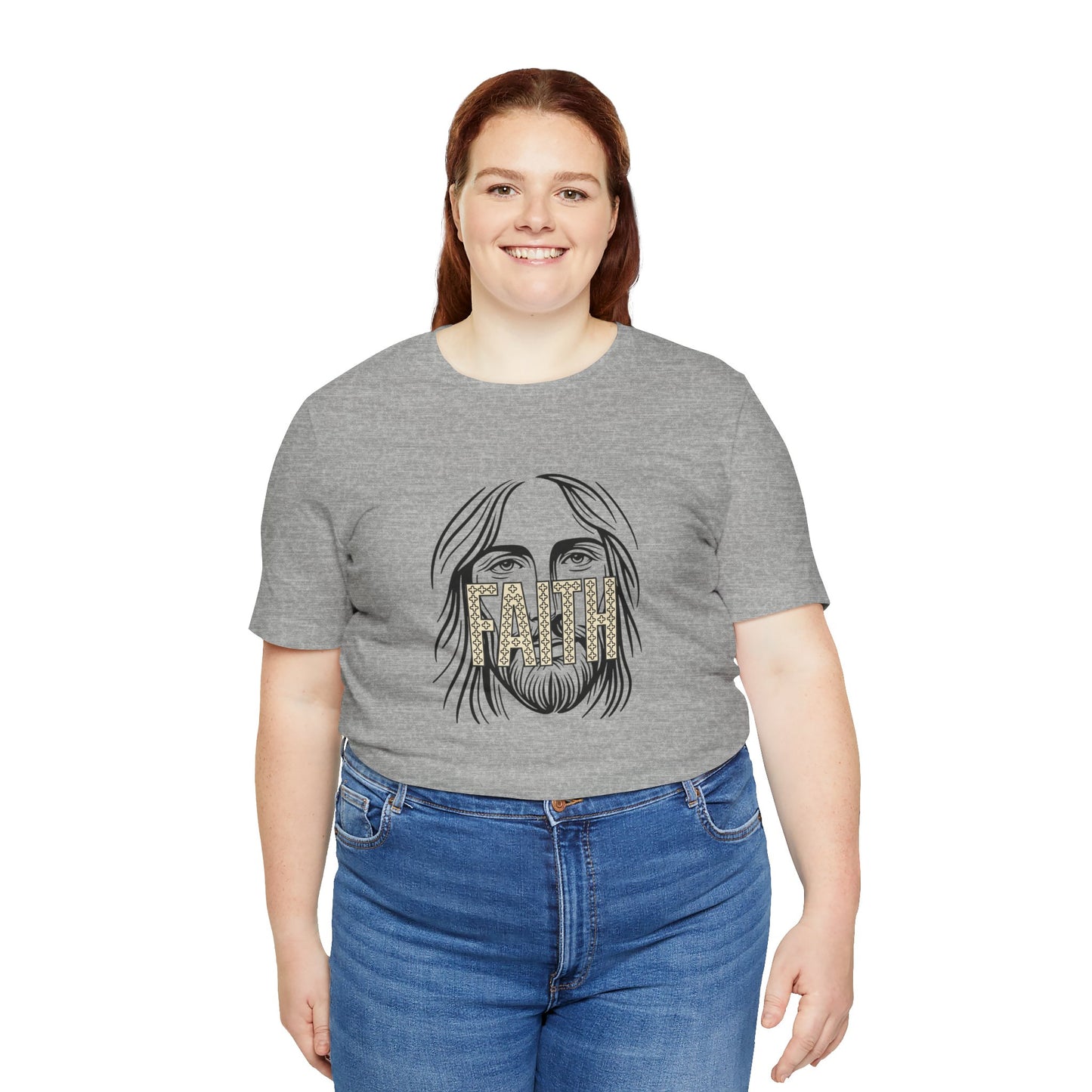 Faith Graphic Tee — Jesus Face Christian T-Shirt