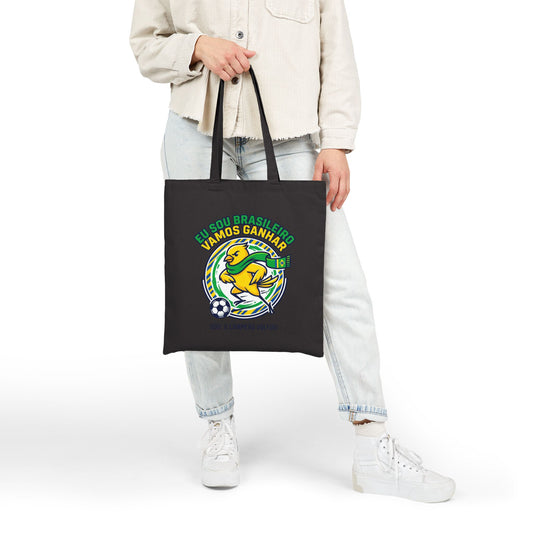 Brazil Retro Soccer Crest Tote | flag-inspired championship supporters