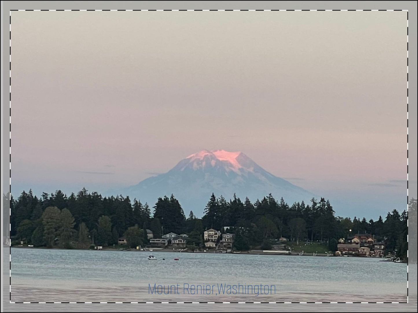 Poster - Mount Renier WA, Multi-Color Framed Design