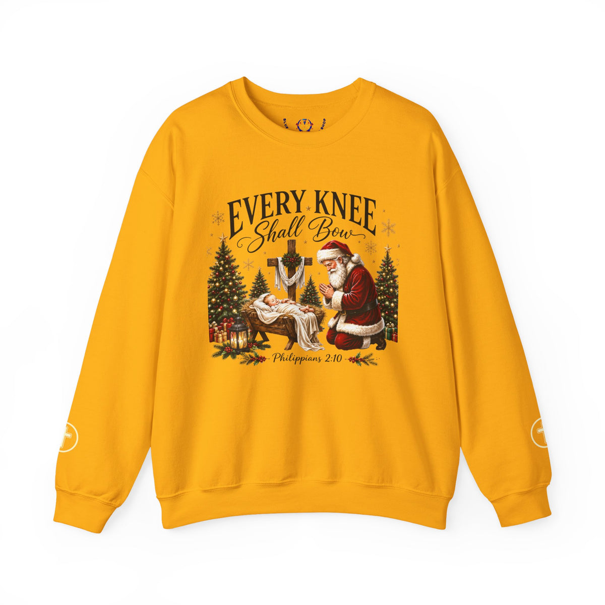 Every Knee shall bow Christmas Crewneck Sweatshirt
