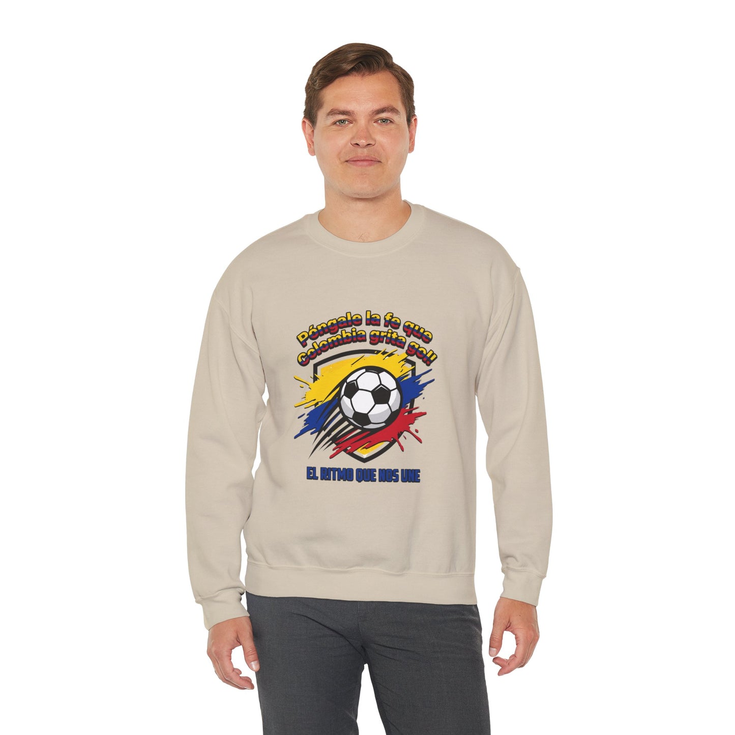 Colombia Pride Soccer Crewneck Sweatshirt | Retro National Colors, Championship Season