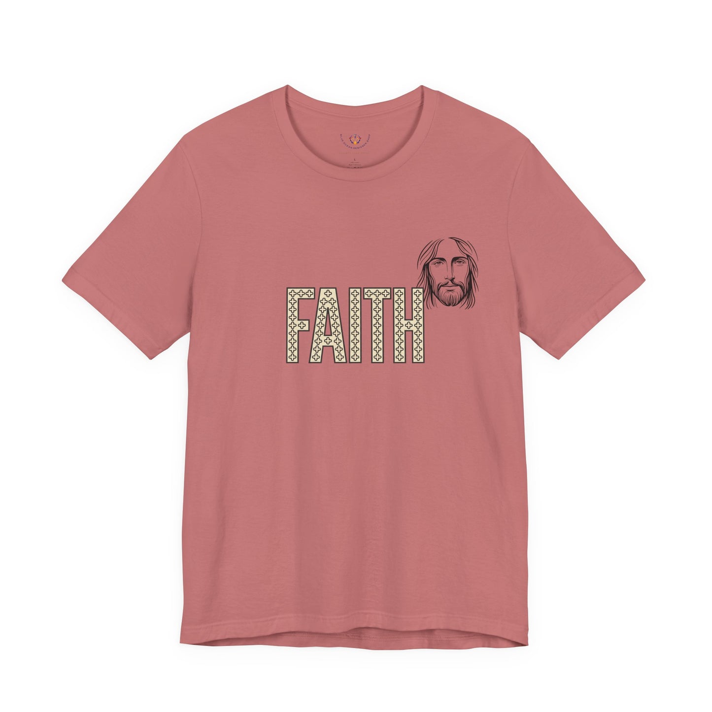 Faith Graphic Tee — Jesus Face Christian T-Shirt