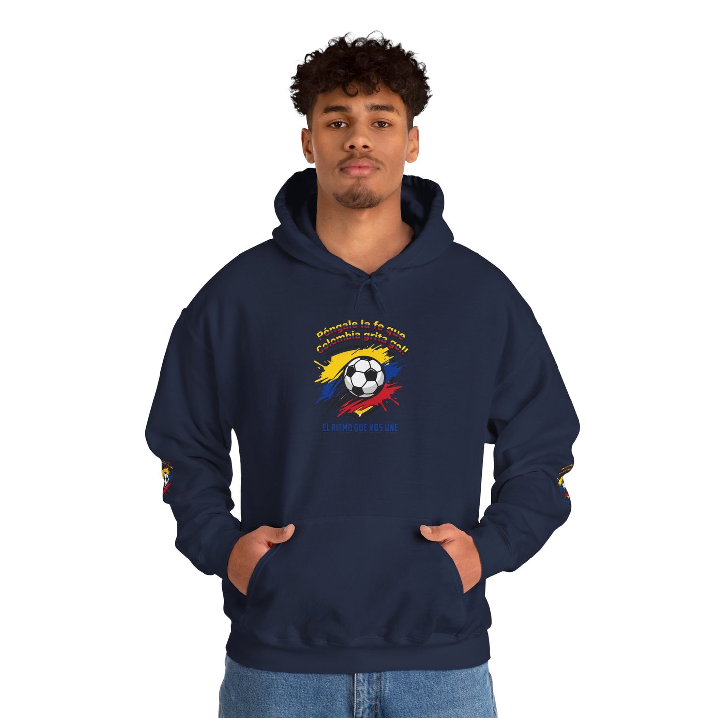 Colombia Pride Soccer Crest Hoodie | retro soccer, national colors
