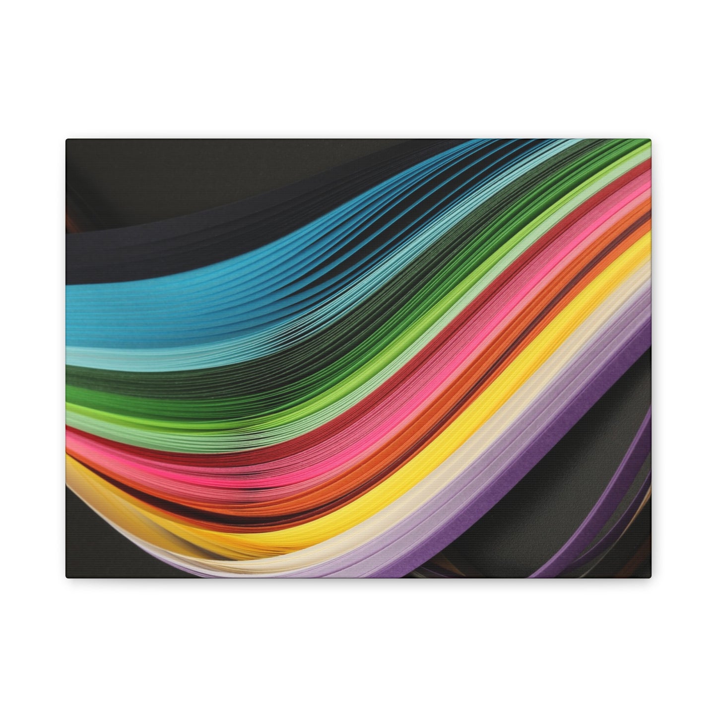 Abstract Rainbow Wave Canvas Print — Stretched 0.75" Wall Art