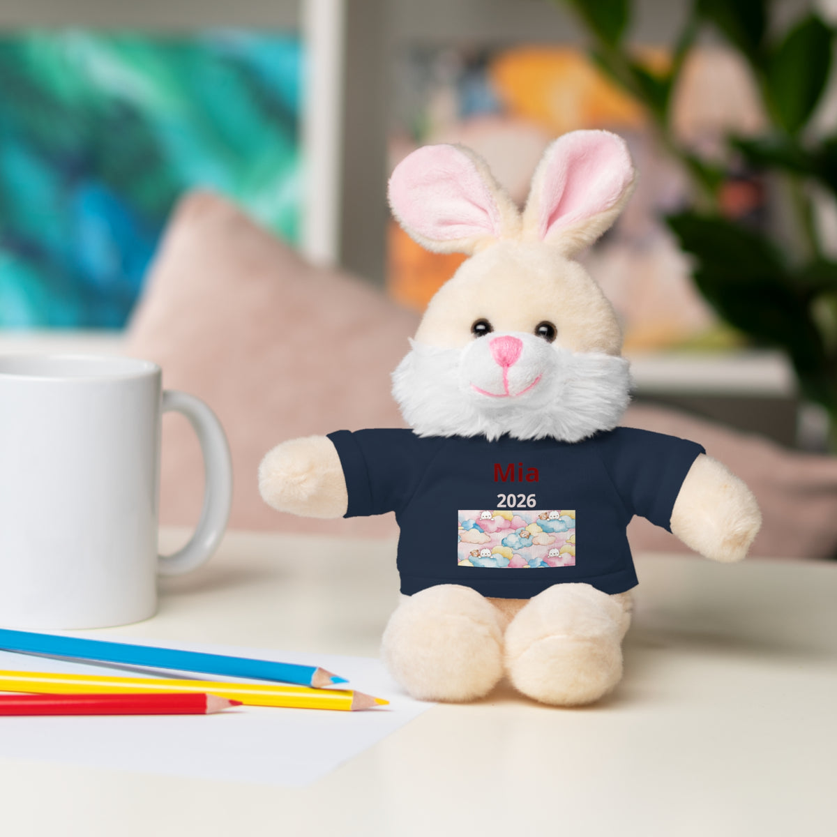 Personalized Plush Bear with Custom Tee — Cute Plush Print & Name