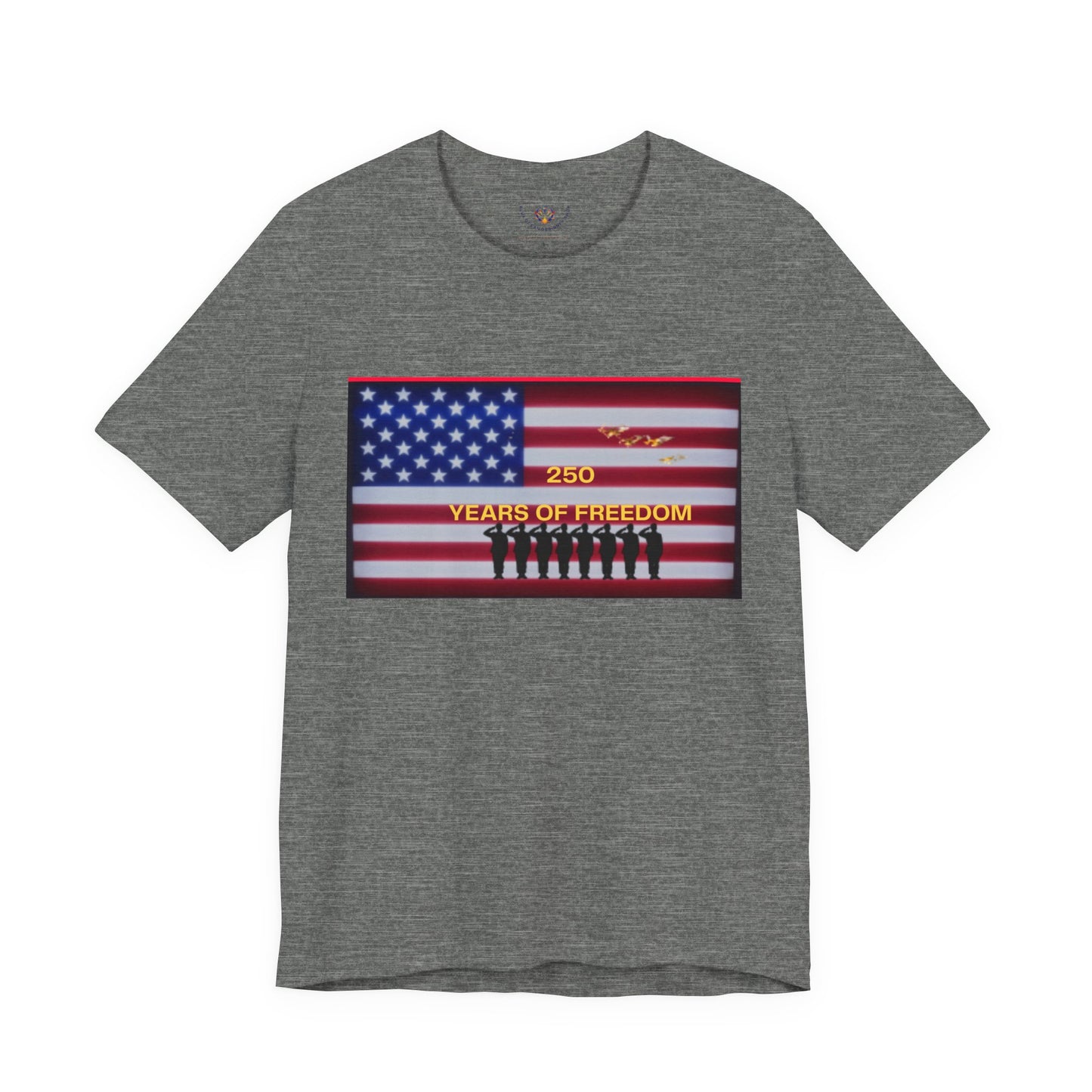 T-Shirt — "250 Years of Freedom" American Flag Patriotic Tee