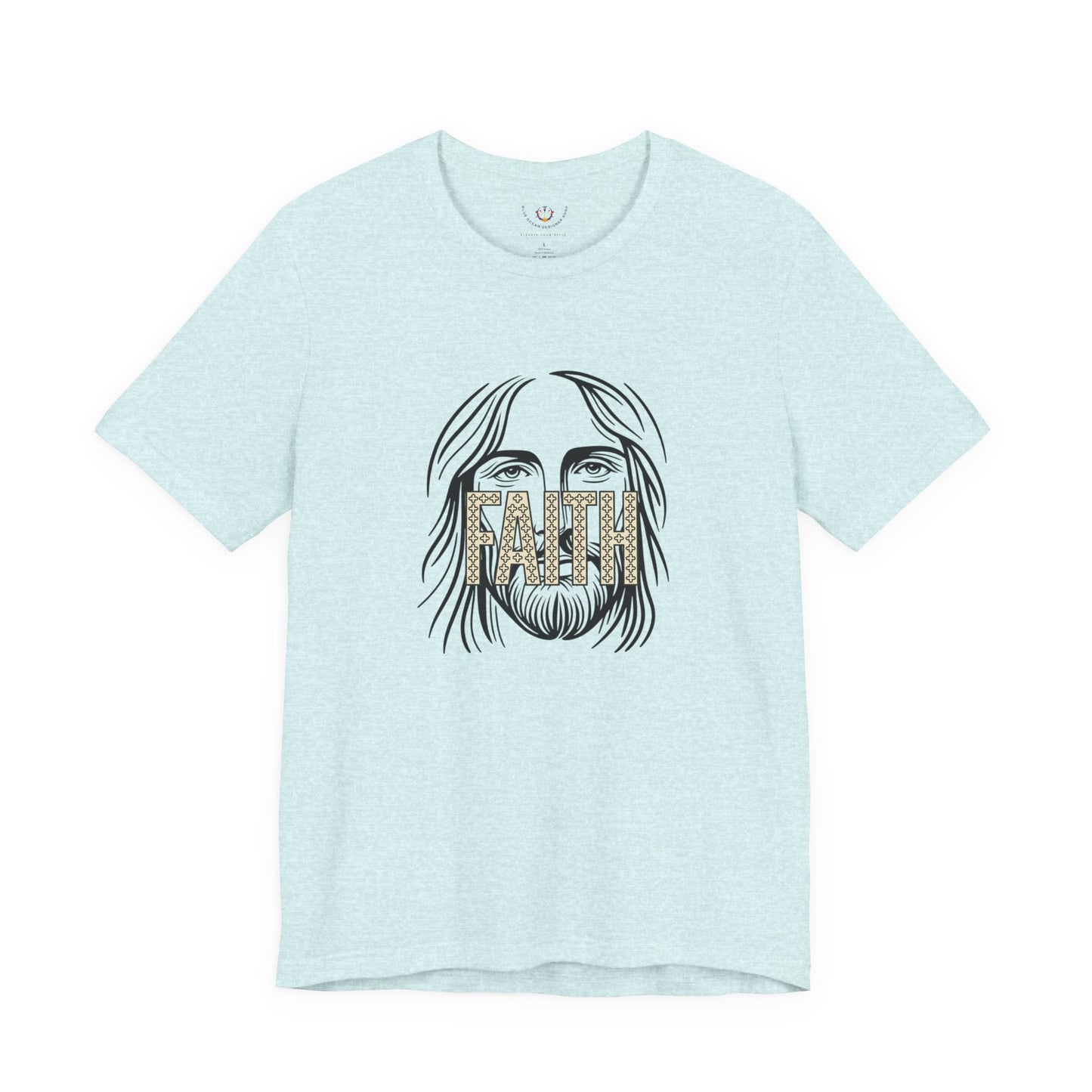 Faith Graphic Tee — Jesus Face Christian T-Shirt