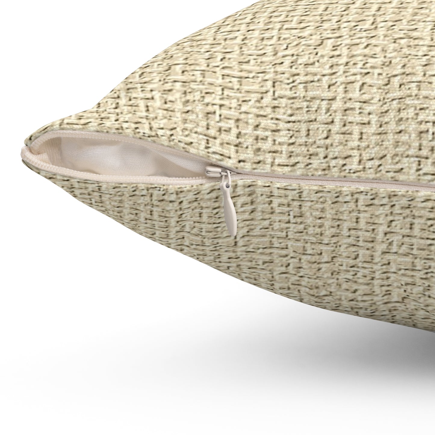 Textured Neutral Throw Pillow — Cozy Beige Decorative Accent