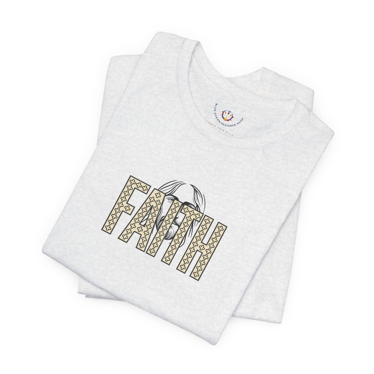 Faith Graphic Tee — Jesus Face Christian T-Shirt