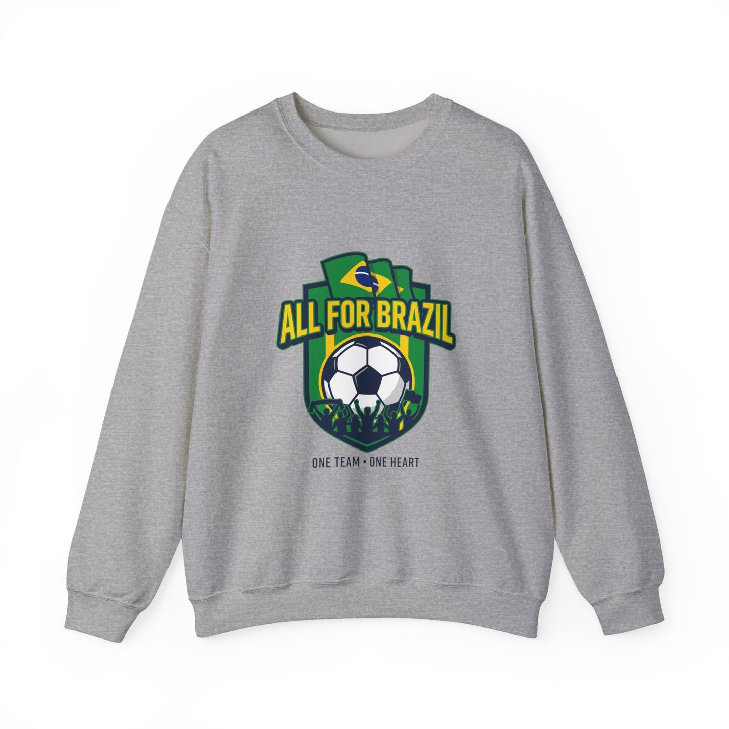 All For Brazil Crewneck Sweatshirt | Country Pride, Retro Soccer