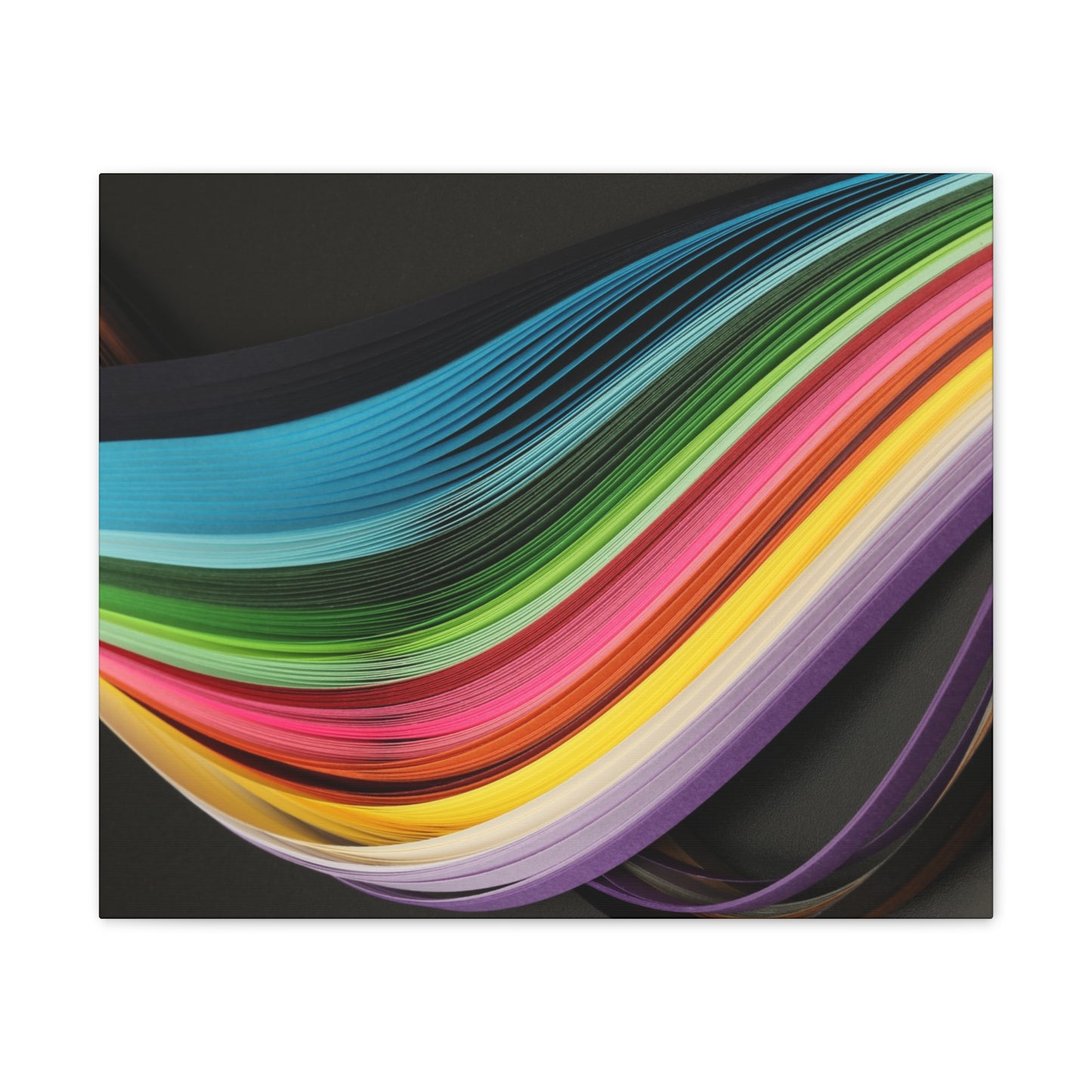 Abstract Rainbow Wave Canvas Print — Stretched 0.75" Wall Art