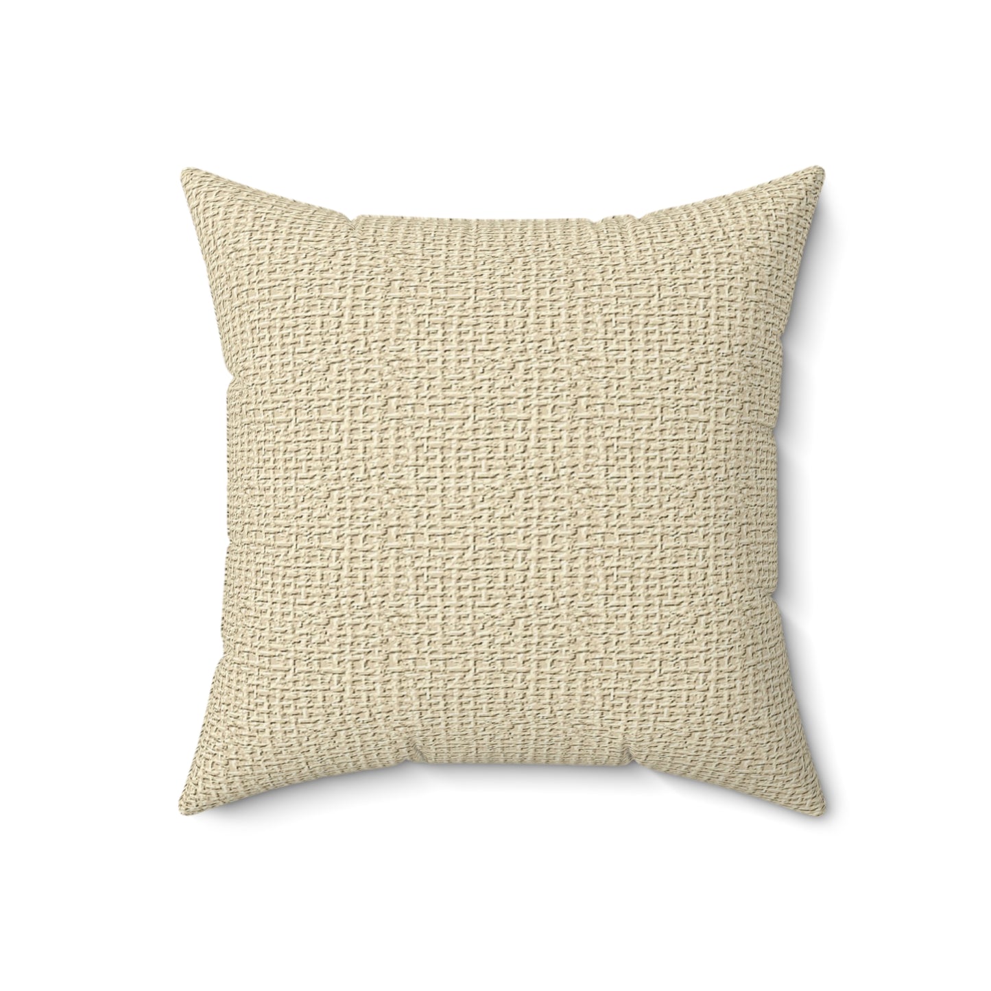 Textured Neutral Throw Pillow — Cozy Beige Decorative Accent