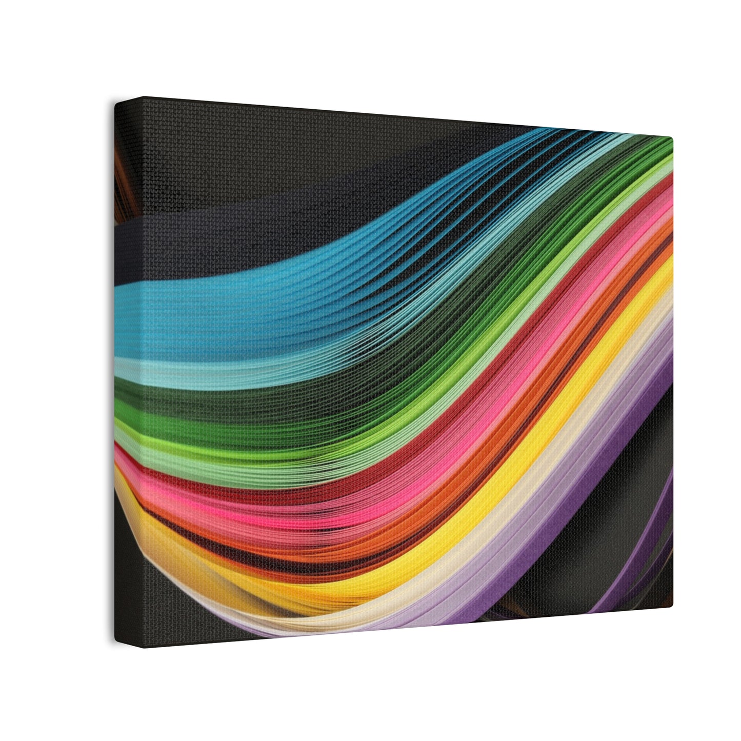 Abstract Rainbow Wave Canvas Print — Stretched 0.75" Wall Art