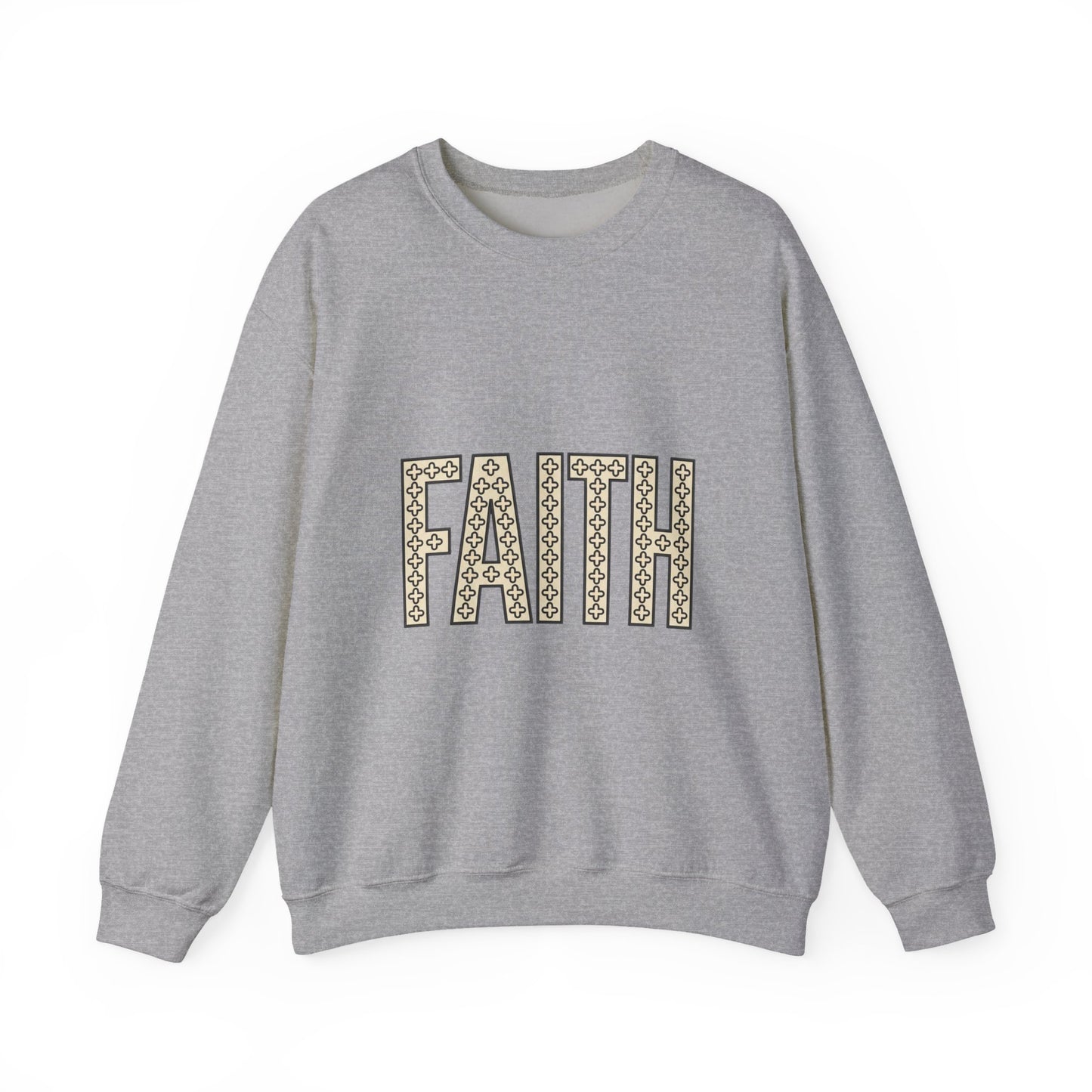 Faith groovy lettering Sweatshirt | Christian encouragement, pastel retro