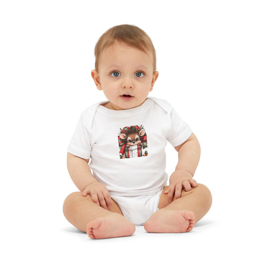 Reindeer Baby Onesie - Cute 'Tis the Season Infant Bodysuit, Christmas Holiday Outfit