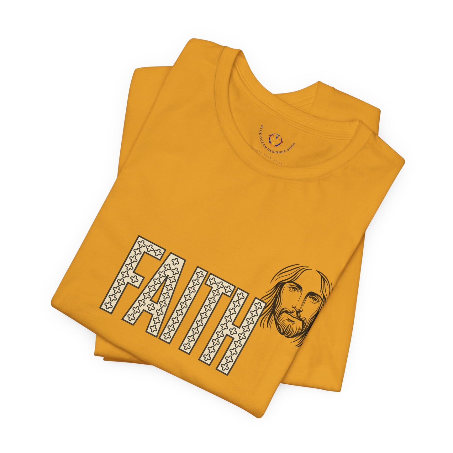 Faith Graphic Tee — Jesus Face Christian T-Shirt