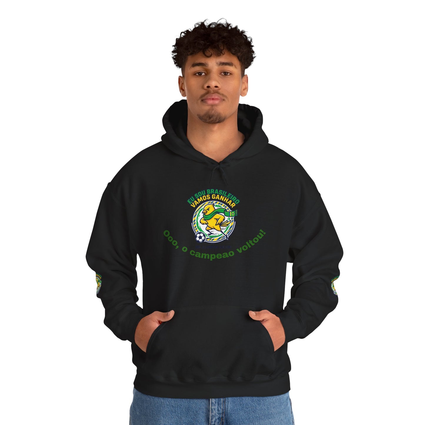 Brazil Retro Soccer Hoodie | national colors, supporters